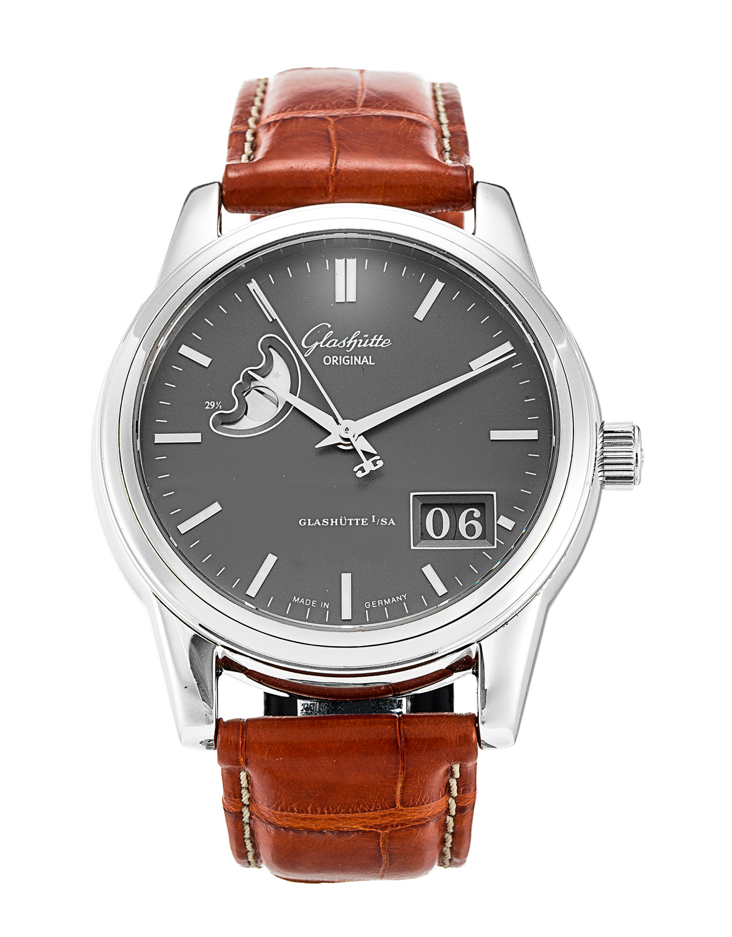 Pre-Owned Glashutte Original Senator Panorama Date with Moonphase Watch