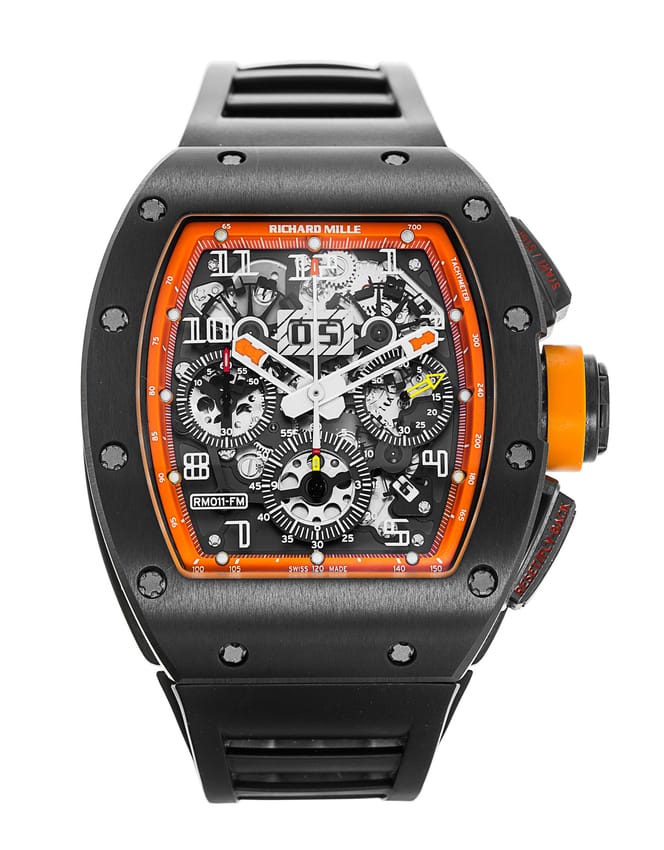 Richard Mille RM011 AJ TI ORANGE STORM Watch Watchfinder