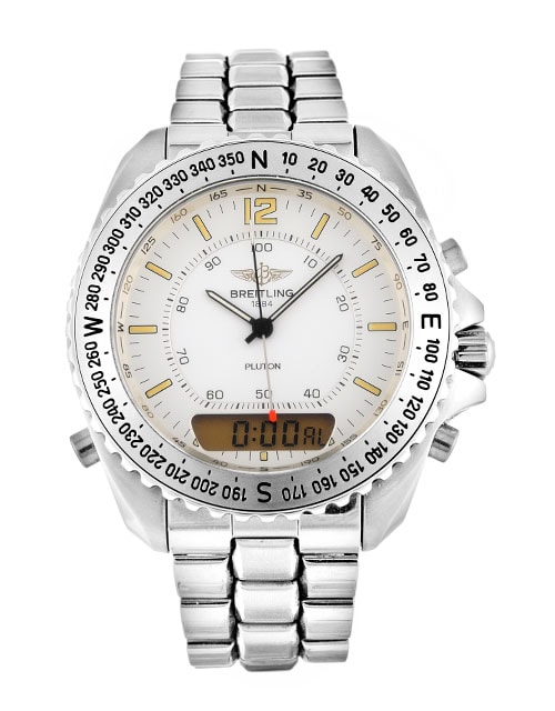 Breitling Pluton A51038 White Baton Dial Bracelet Strap