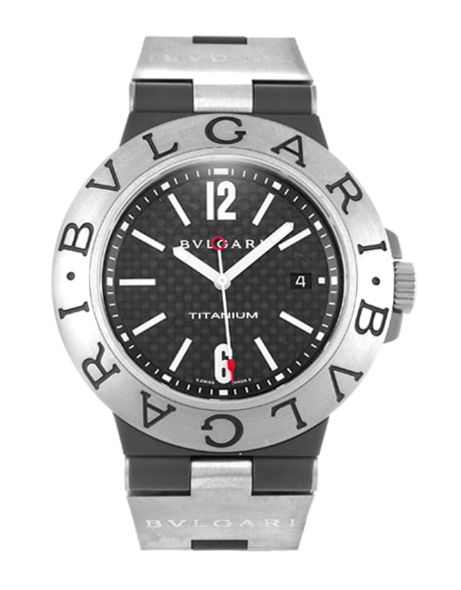 Pre Owned Bvlgari Diagono Titanium TI44BTAVTD SLN Watch