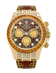 Rolex Daytona Leopard Diamant Zifferblatt Leder Armband