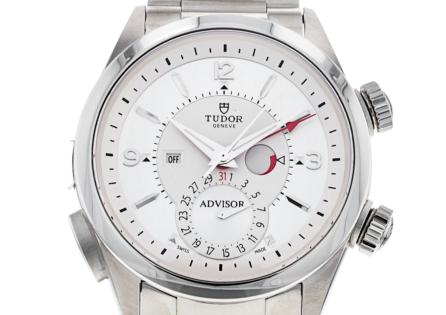 The new version features an alarm power reserve indicator.