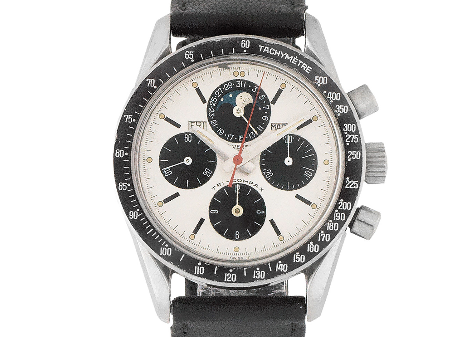 Universal Geneve's Tri-Compax models are now sought-after on the vintage market. Image courtesy of Bonhams