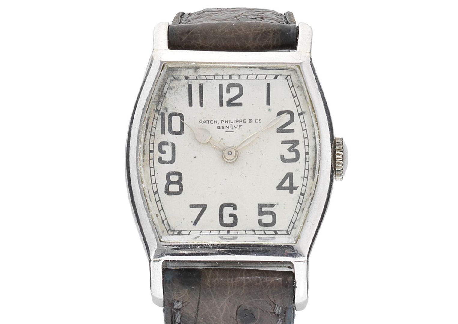 Before the Calatrava, Patek experimented with different case shapes. Image courtesy of Bonhams