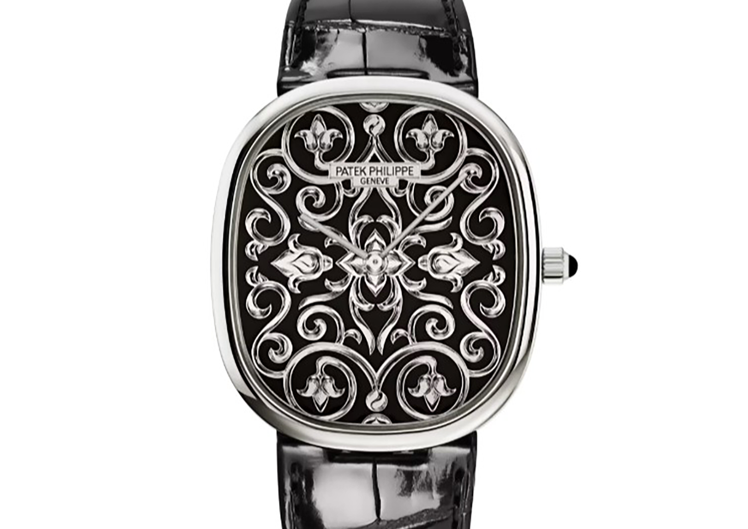 An Ellipse with floral motif dial