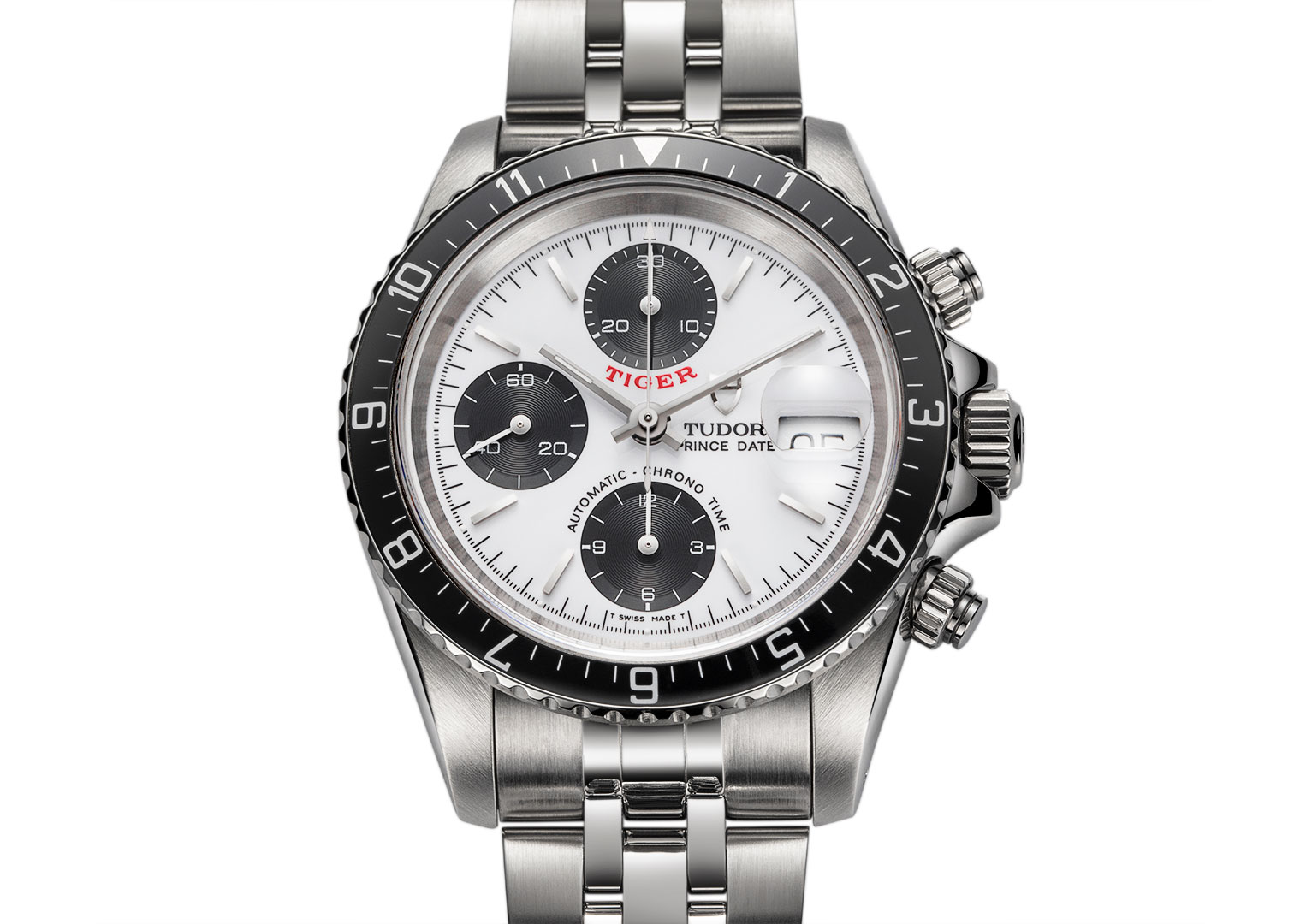 The Tudor Prince Oysterdate Chronograph at £5,000 is more than four times cheaper than the Rolex alternative: the Daytona