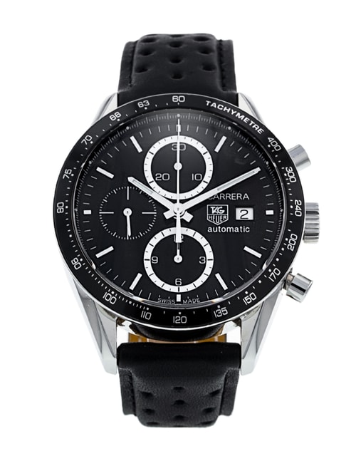 Tag heuer carrera cv2010 leather strap discount