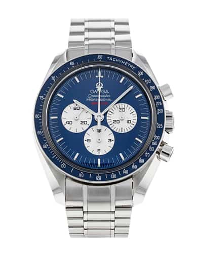 Omega Speedmaster Moonwatch Blue Baton Dial - Main Image