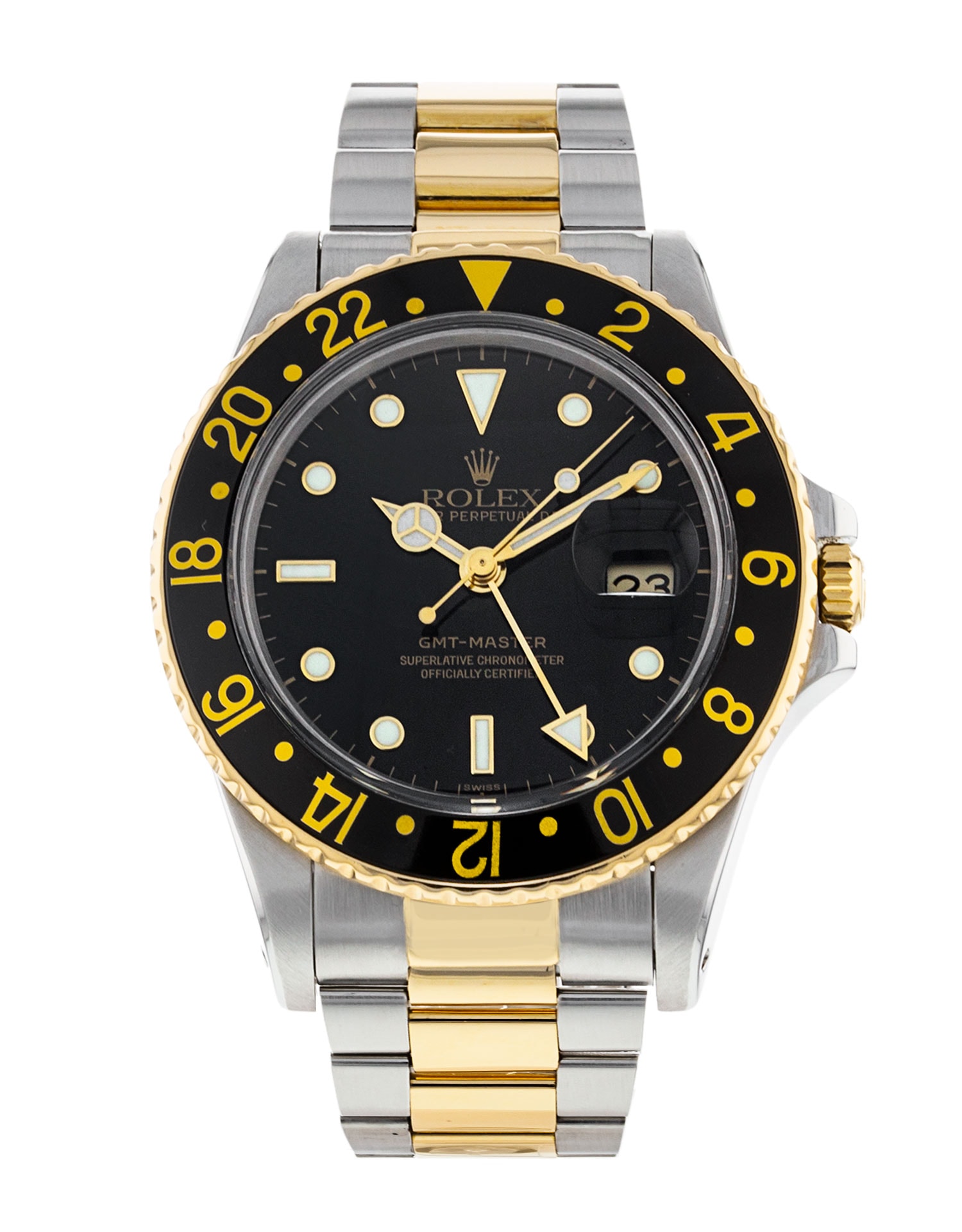 Rolex GMT Master 16753 Black Baton Dial Bracelet Strap