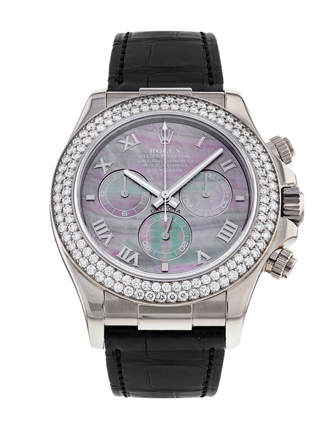 Rolex Daytona quadrante Madreperla Nero numeri romani