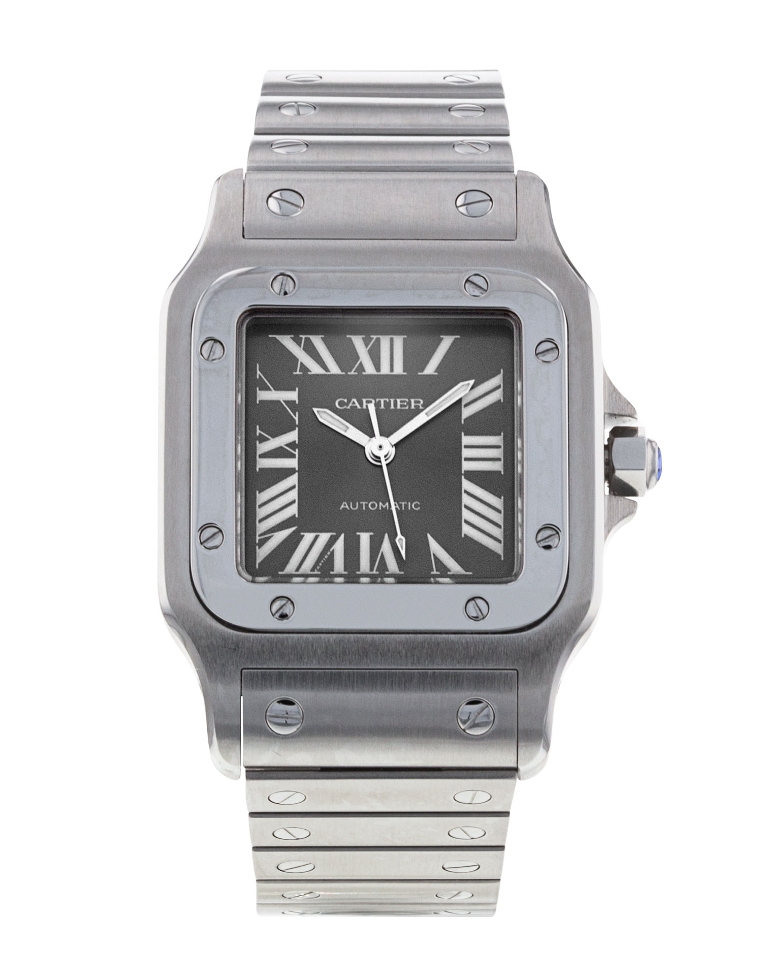 Cartier Santos Galbee Grey Roman Numeral Dial