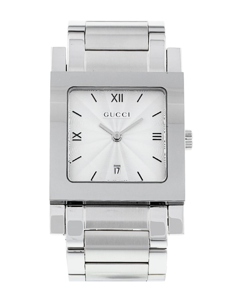 Gucci 7900 Silver Roman Numeral Dial Bracelet Strap