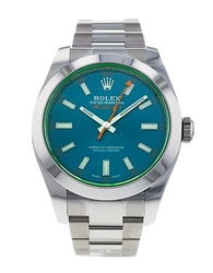 Rolex Milgauss 116400 GV Blue Baton Dial Bracelet Strap