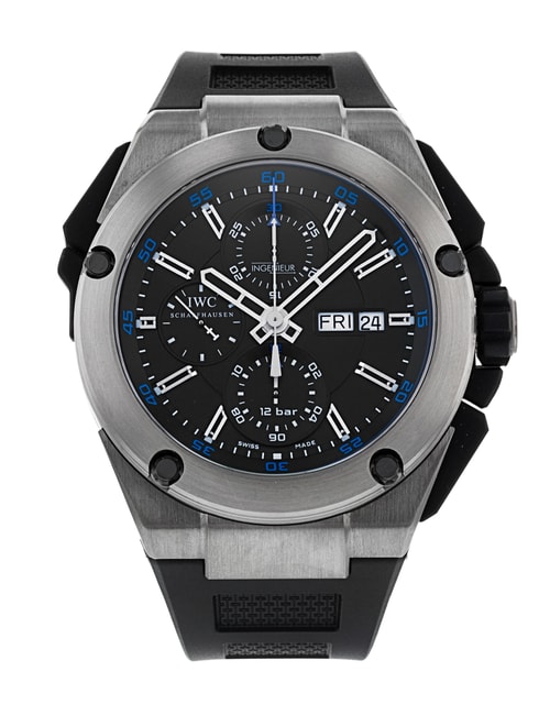 IWC Ingenieur IW376501 Black Baton Dial Rubber Strap