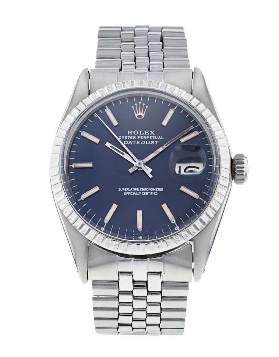 Rolex Datejust 1603 Blue Baton Dial Bracelet Strap