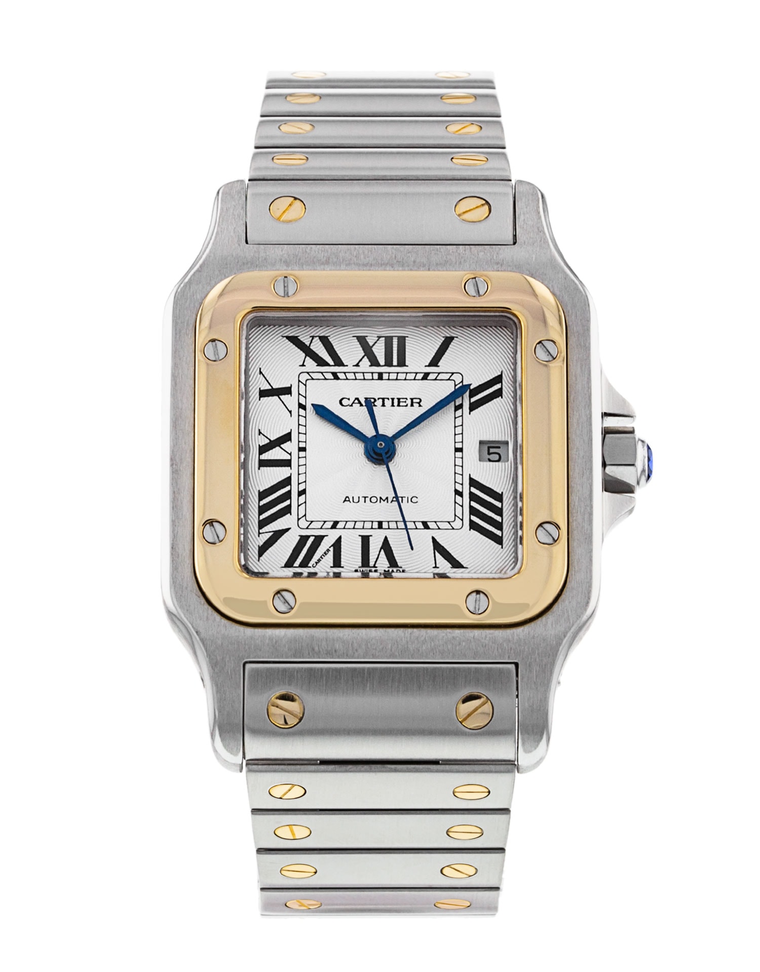 Cartier Santos Galbee Silver Roman Numeral Dial