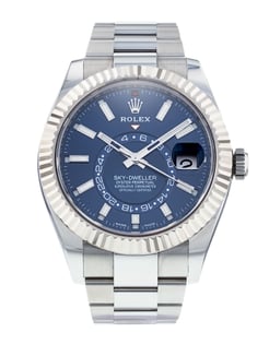 Rolex stainless steel sky dweller blue face sale