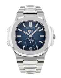 Patek Philippe Nautilus Black Blue Dial Bracelet Strap