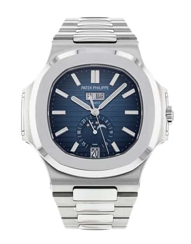 Patek Philippe Nautilus Black Blue Dial Bracelet Strap