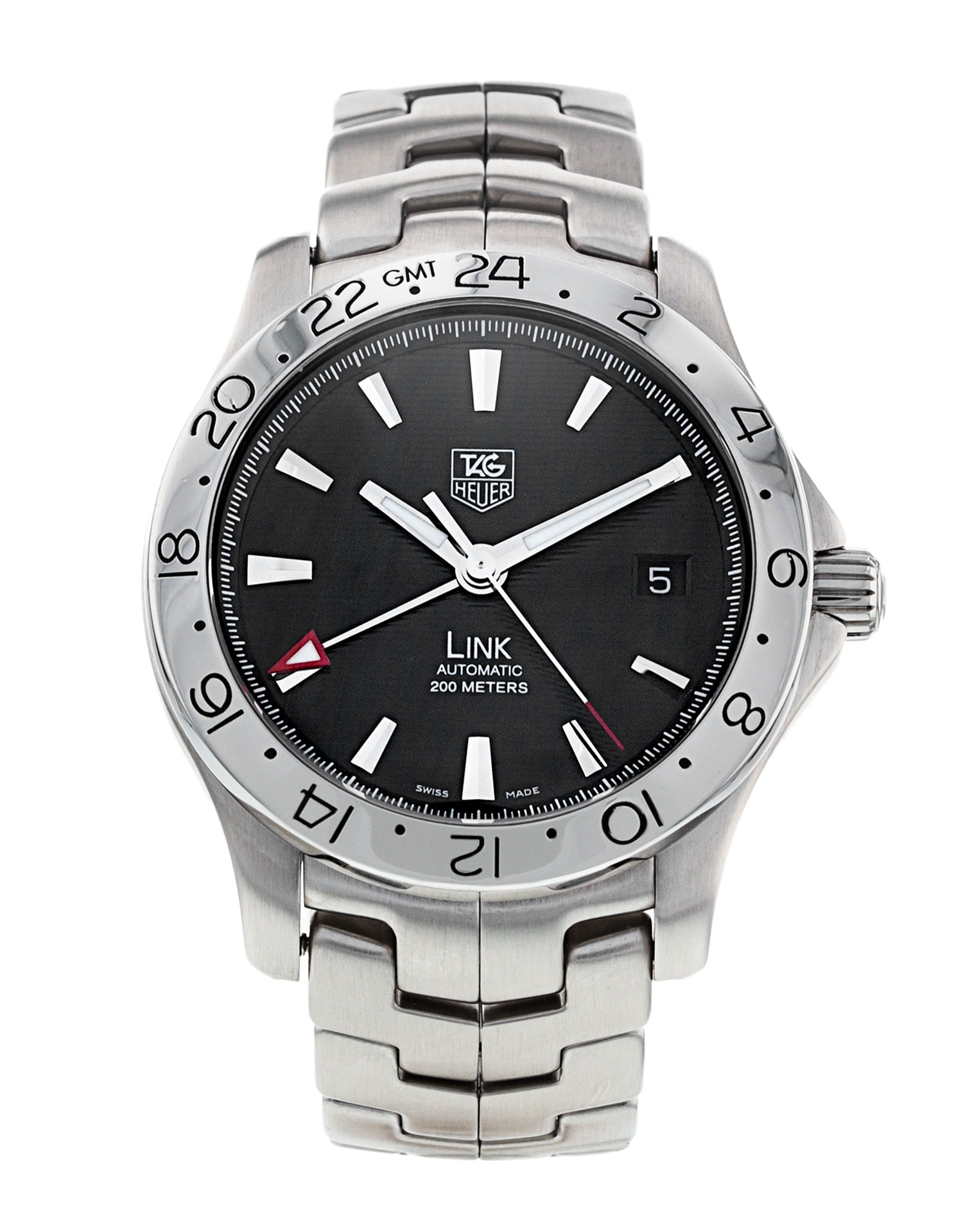 Tag Heuer Link Black Baton Dial Bracelet Strap - Main Image