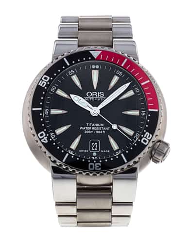 Oris TT1 Divers Black Baton Dial Bracelet Strap