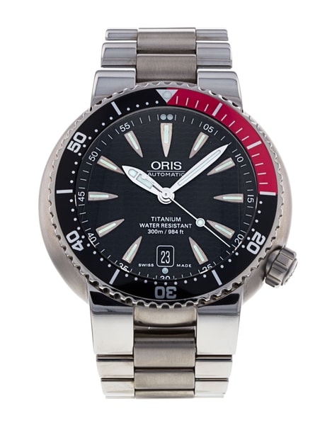 Oris TT1 Divers Black Baton Dial Bracelet Strap