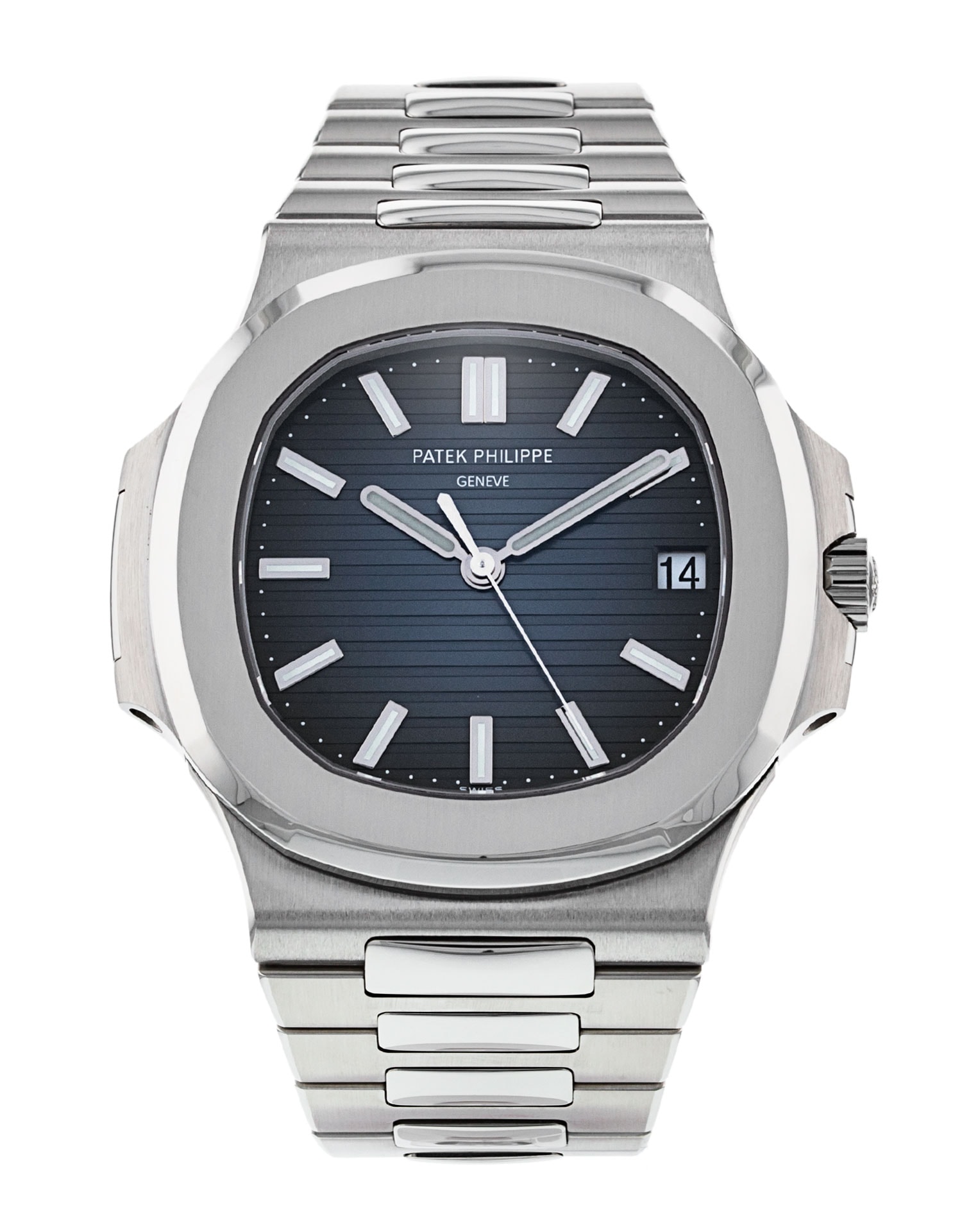 Patek Philippe Nautilus Blue Baton Dial Bracelet Strap