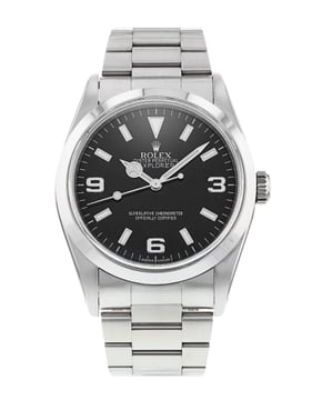 Rolex Explorer Black Quarter Arabic Dial Bracelet Strap