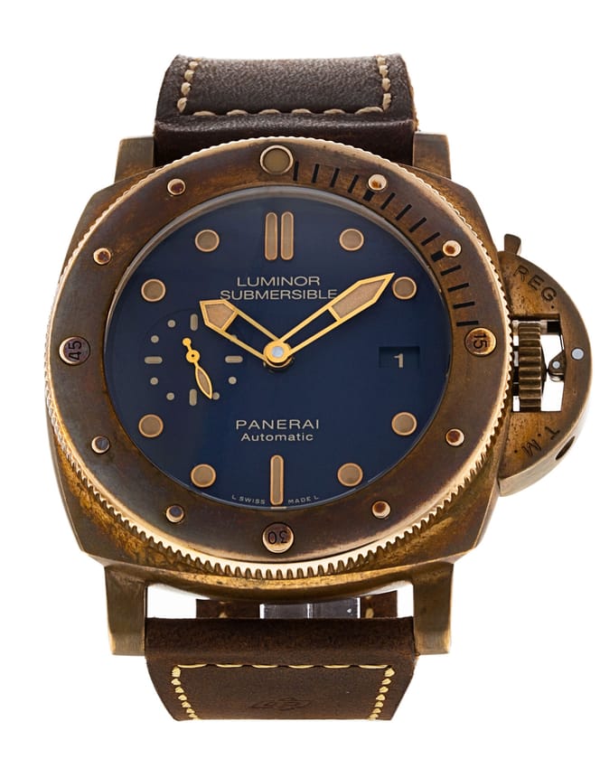 Panerai Luminor Submersible Blue Dial Leather Strap