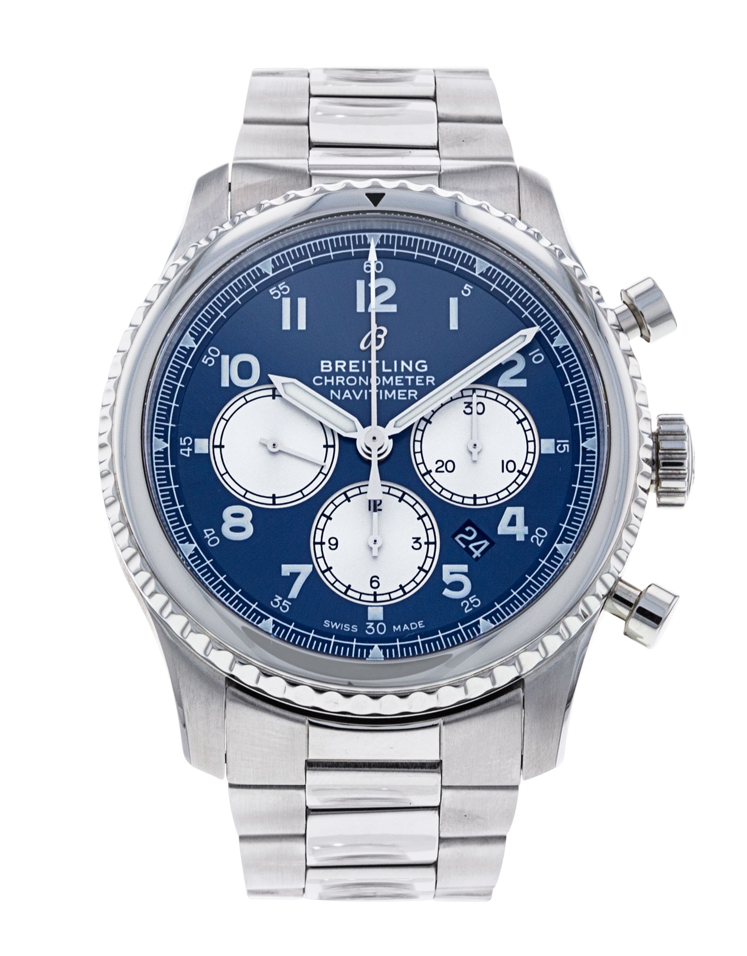 breitling navitimer 8 blue dial