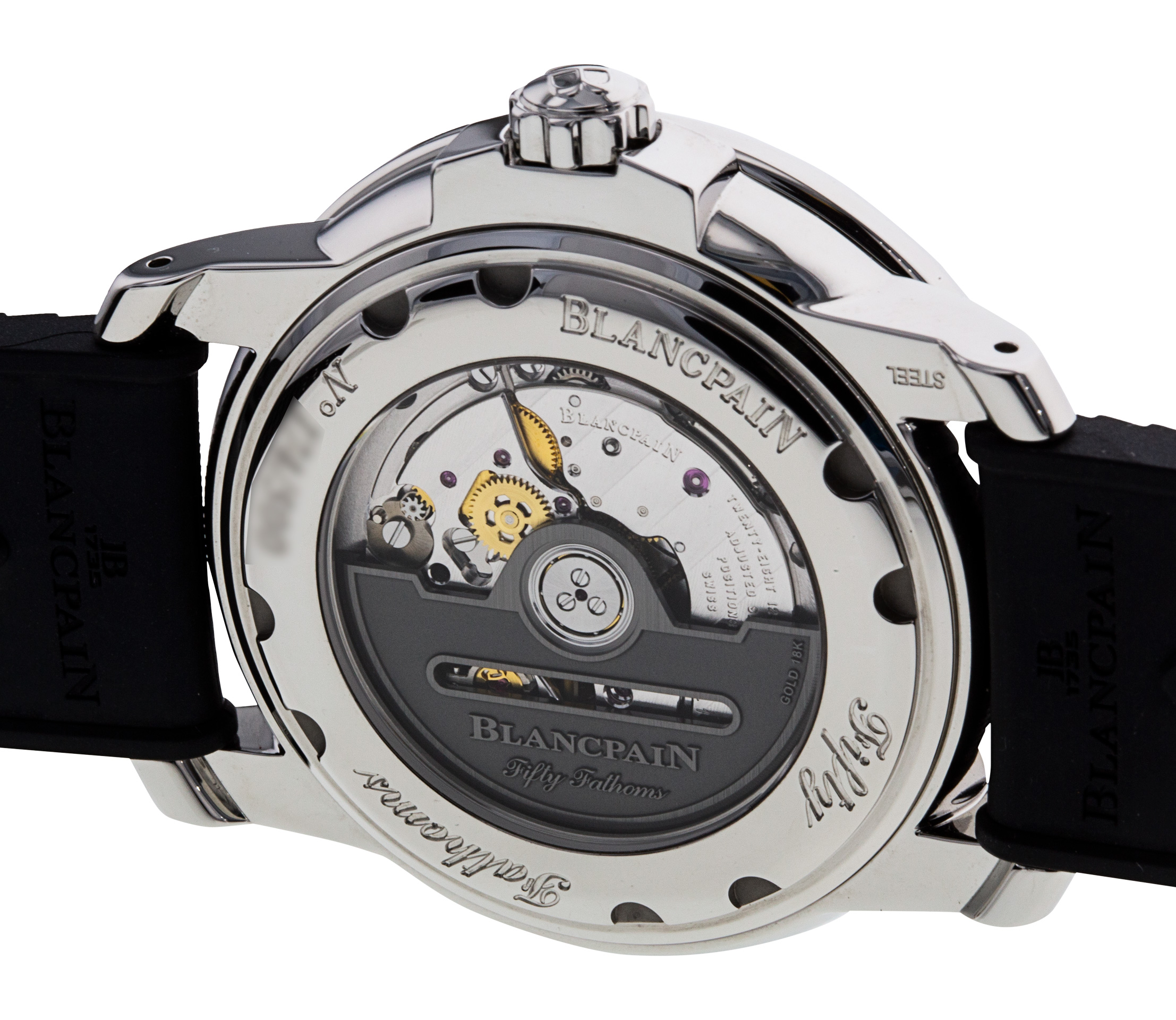 Cinturino In Gomma Morbida 20 Mm Per Orologi - Adatto Per Blancpain Fifty Fathoms 5008B - Nero