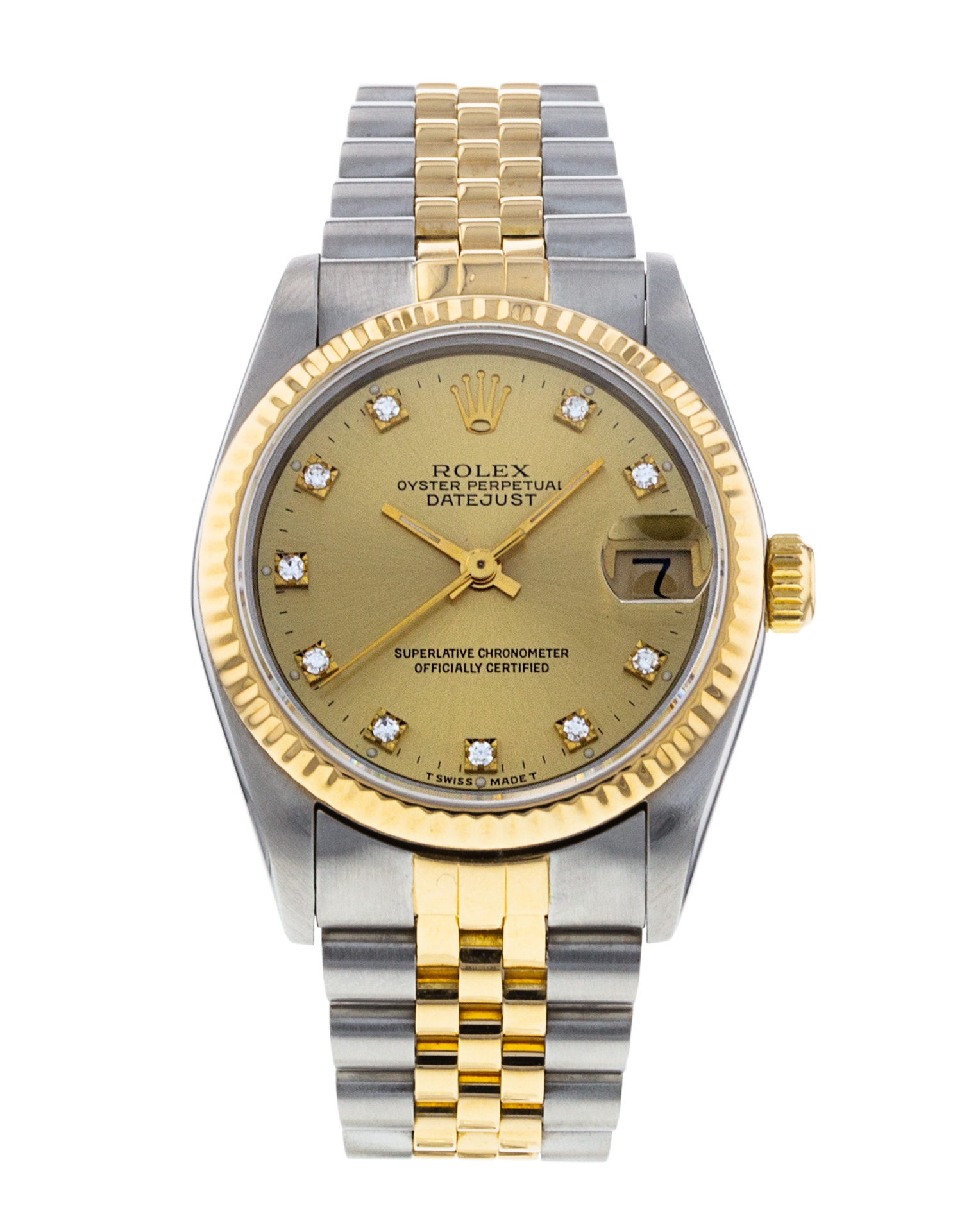La Cote des Montres : Montre occasion Watchfinder - Rolex Mid-Size Datejust  - 68273