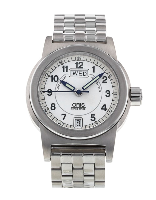 Oris BC3 White Quarter Arabic Dial Bracelet Strap