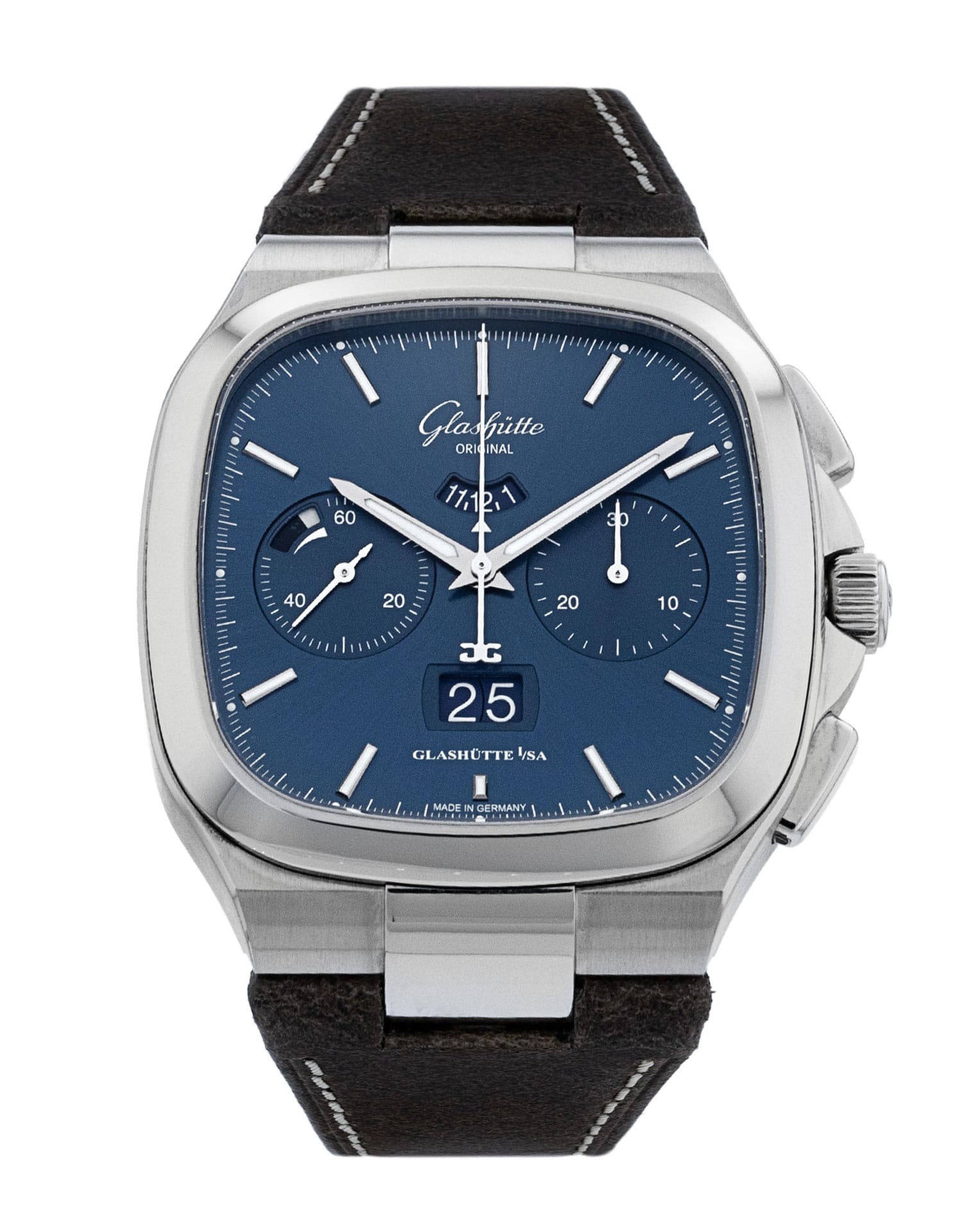 Pre-Owned Glashutte Original Seventies Panorama Date 1-37-02-08-02-62 Watch
