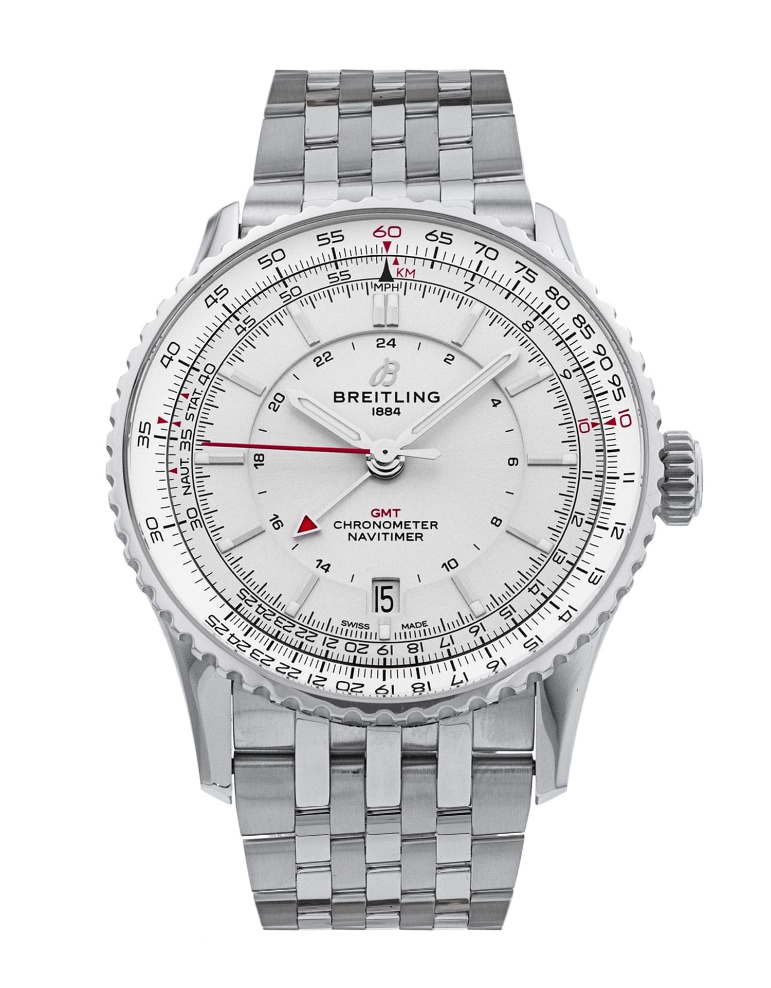 Pre-Owned Breitling Navitimer Automatic GMT 41 A32310 Watch