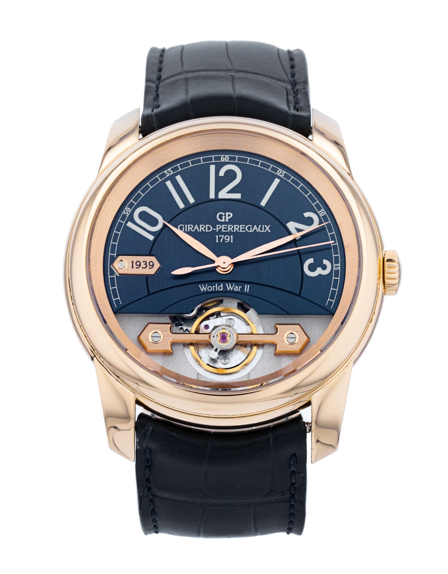 Pre-Owned Girard Perregaux Heritage 22500-52-000-BA6A Watch