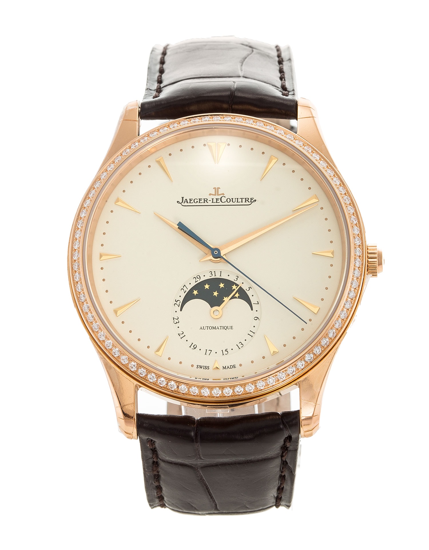 Jaeger LeCoultre Master Ultra Thin Moon Cream Baton Dial