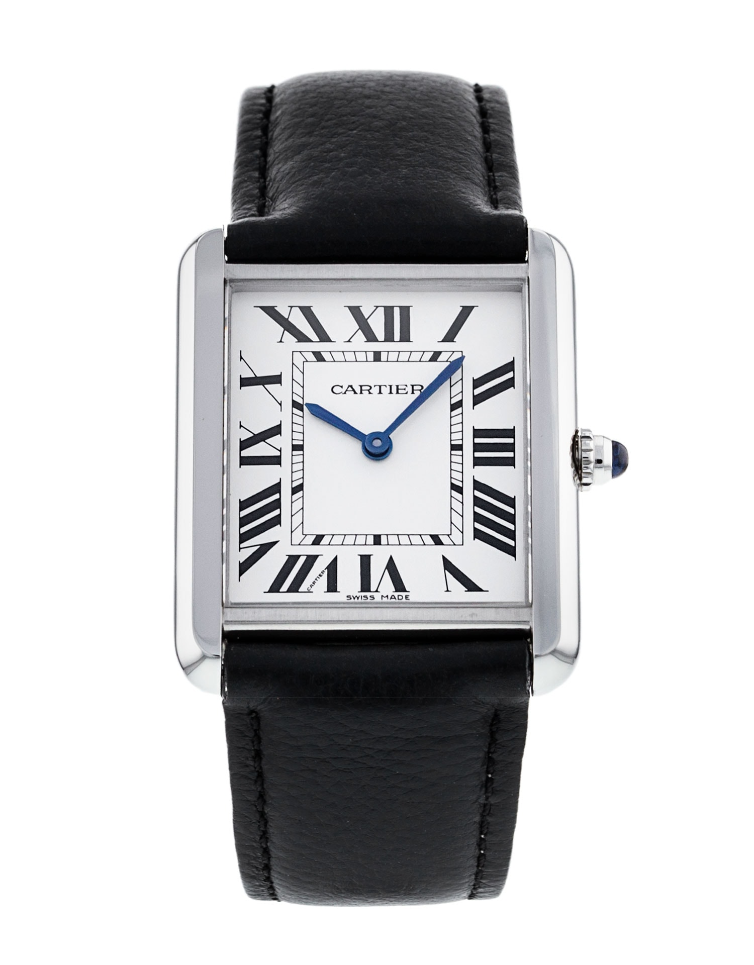 Cartier Tank Solo Silver Roman Numeral Dial