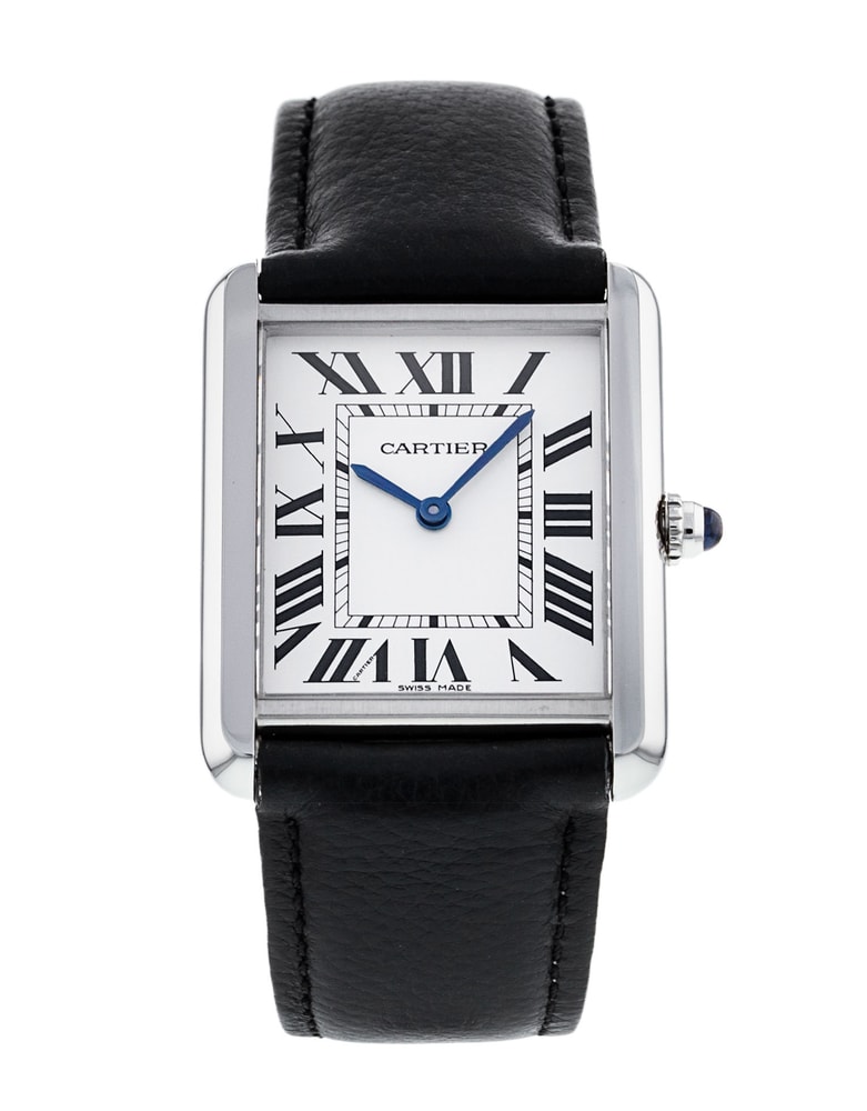 Cartier Tank Solo Silver Roman Numeral Dial