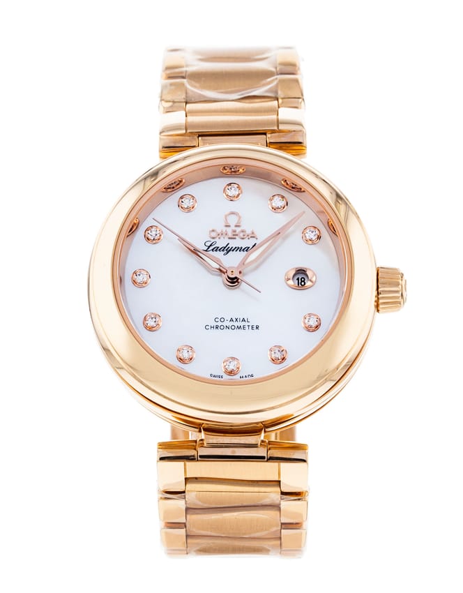 Omega De Ville Ladymatic - Mother of Pearl White - Diamond Dial