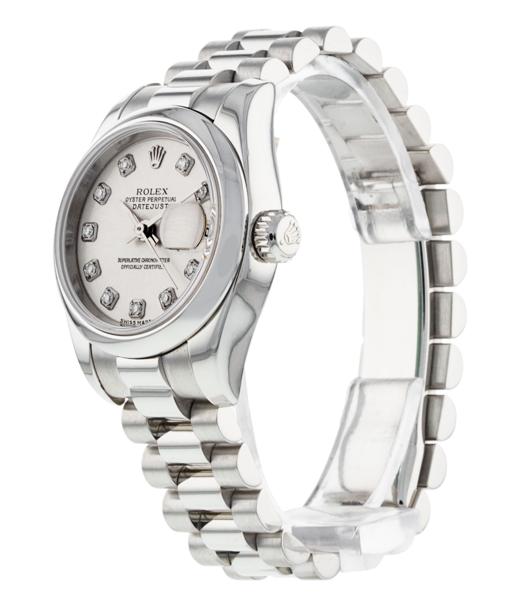 Rolex Datejust Lady quadrante Argento Diamante