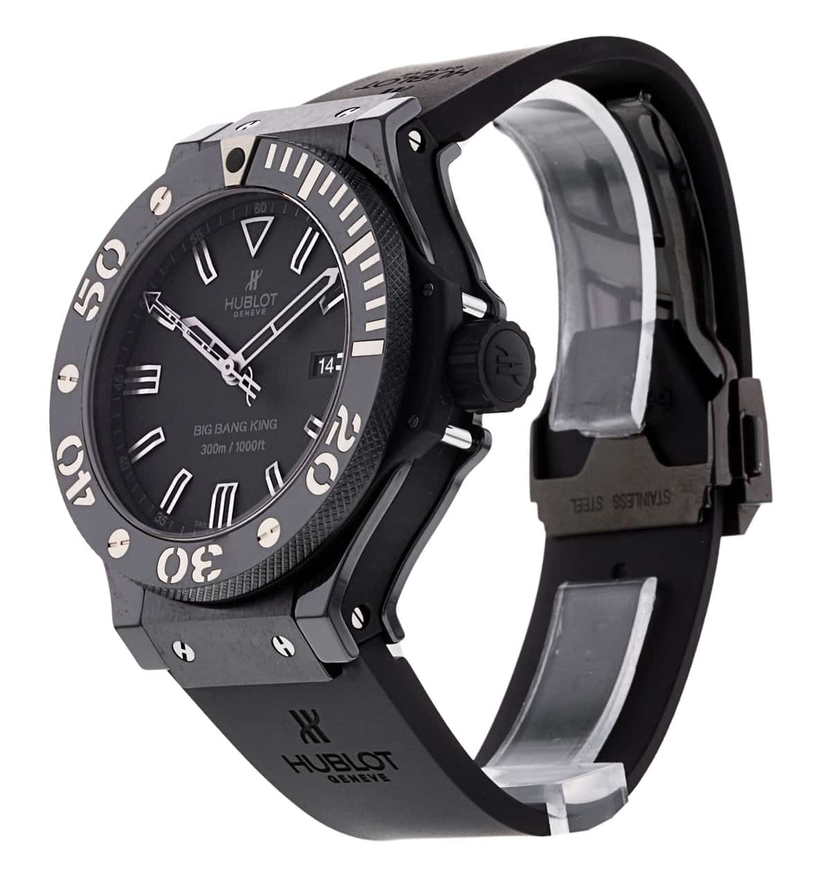Hublot Big Bang Black Baton Dial Rubber Strap - Main Image