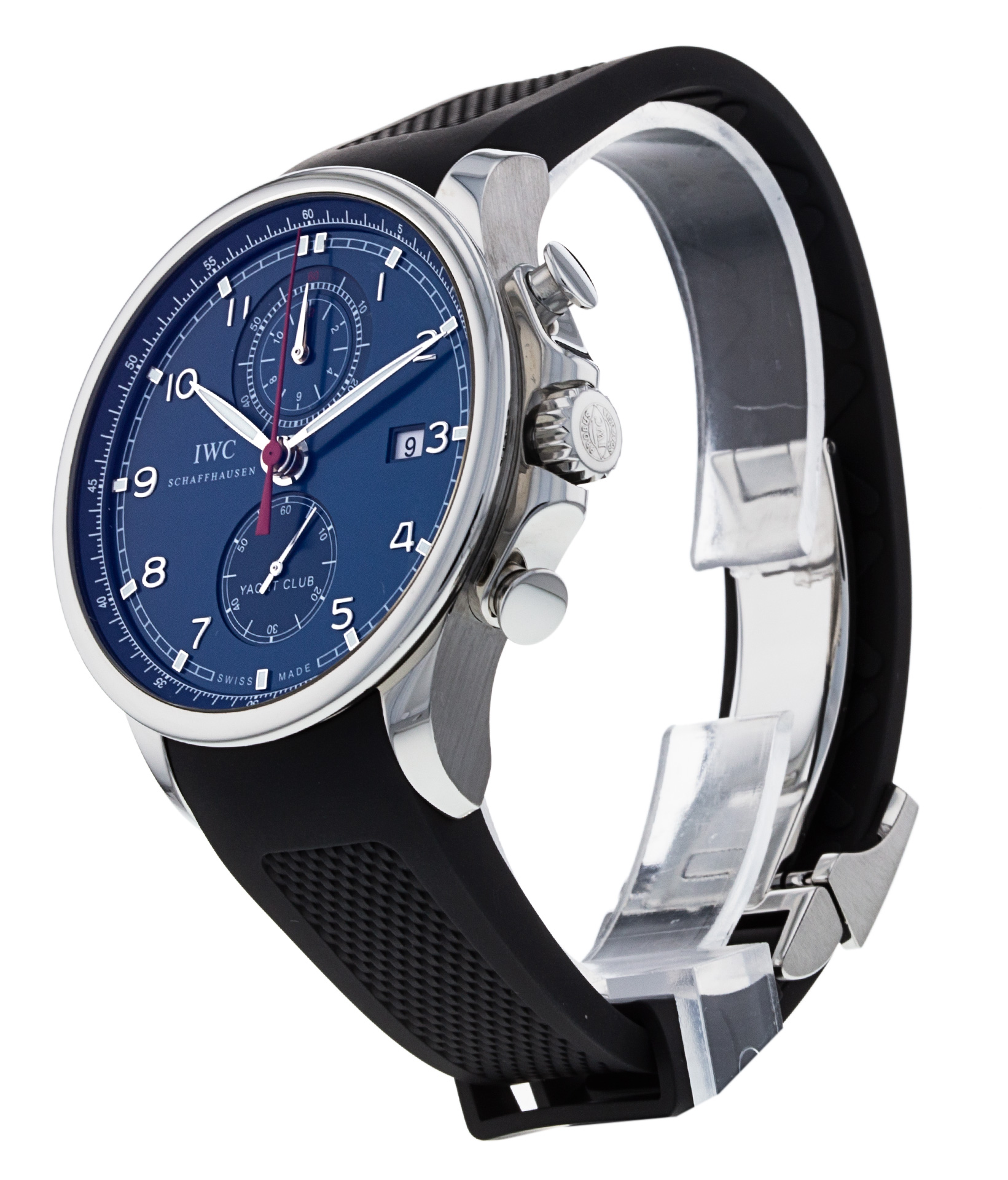 IWC Portugieser Yacht Club Blue Arabic Dial Rubber Strap