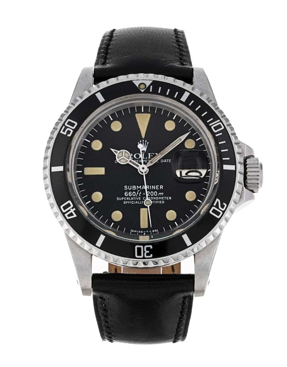 Rolex Submariner 1680 Black Dial Leather Strap - Main Image