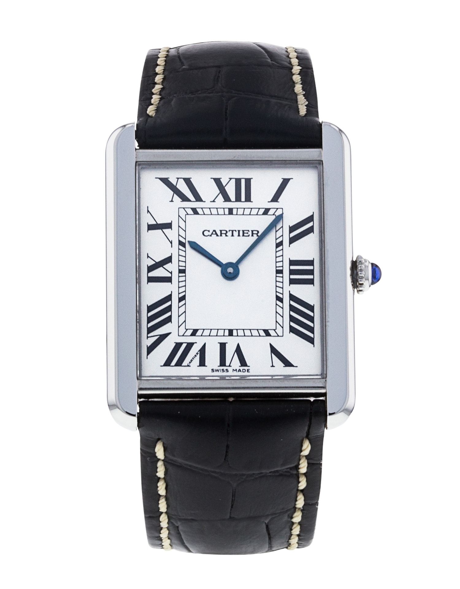 Cartier Tank Solo cadran Argent à chiffres romains