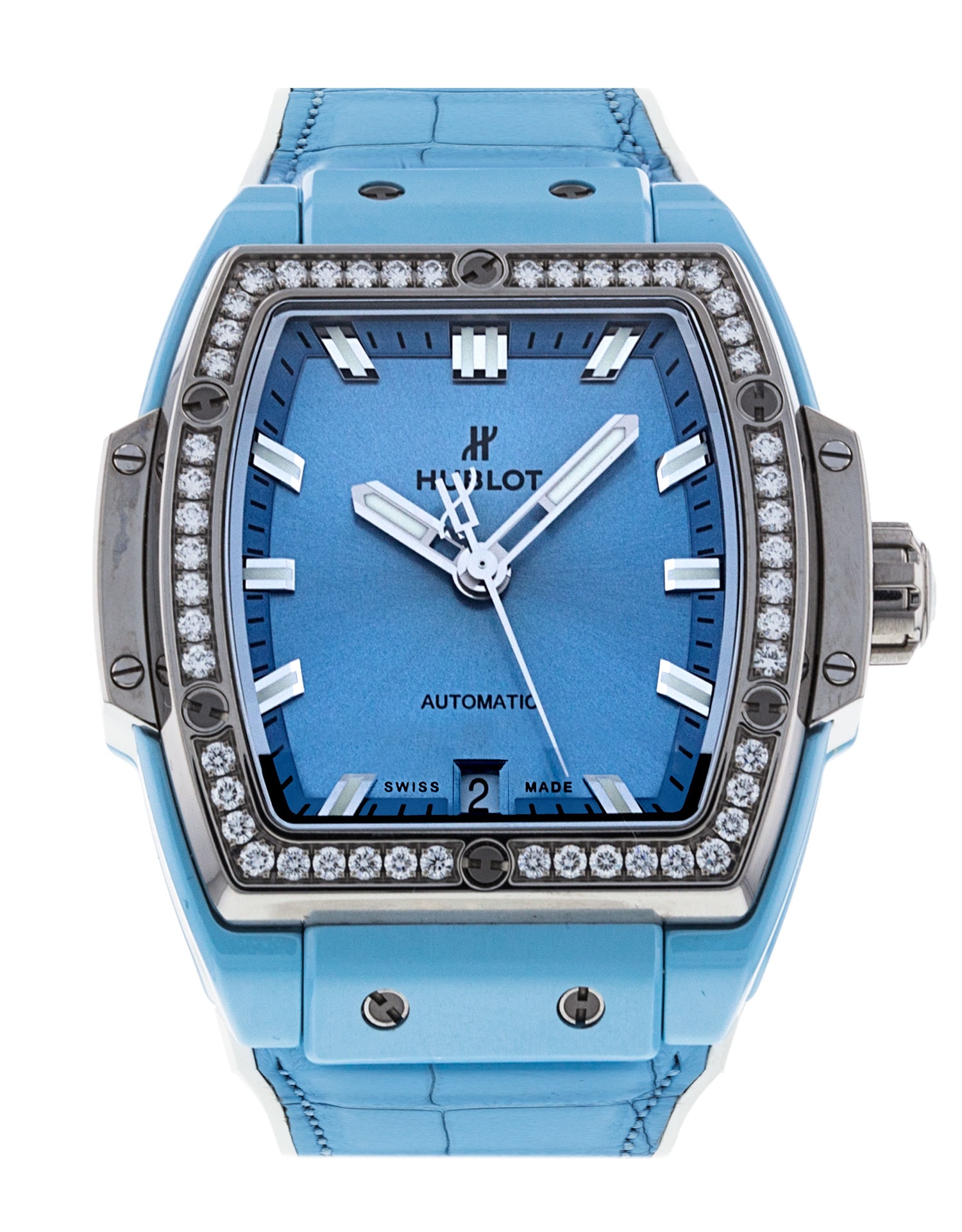 Hublot Big Bang Blue Dial Leather Strap