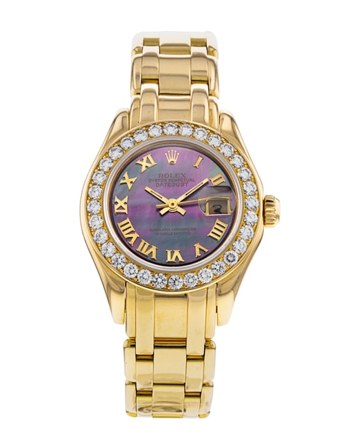 Rolex Pearlmaster Mother of Pearl Black Roman Numeral Dial