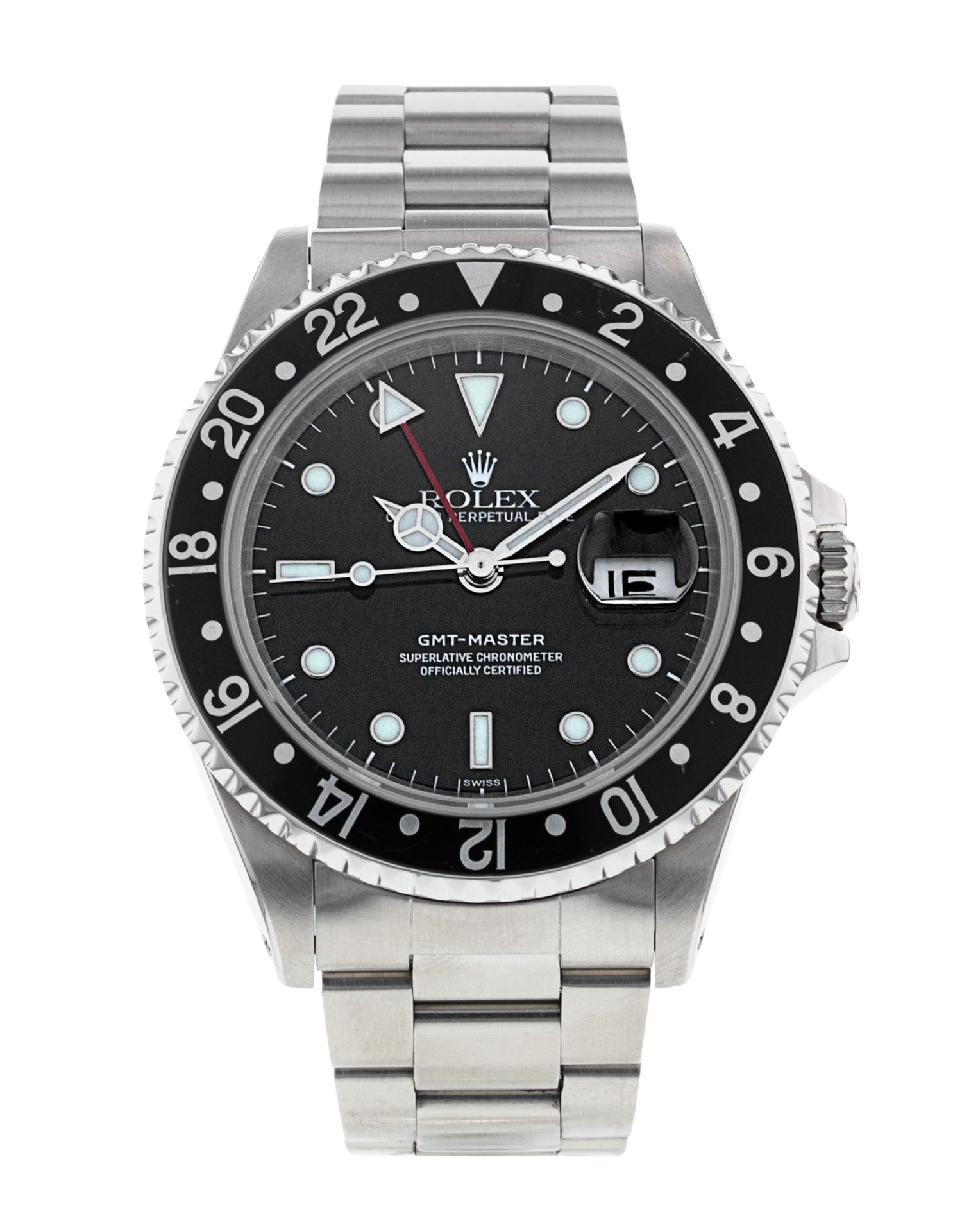 Rolex GMT Master 16700 Black Dial Bracelet Strap - Main Image