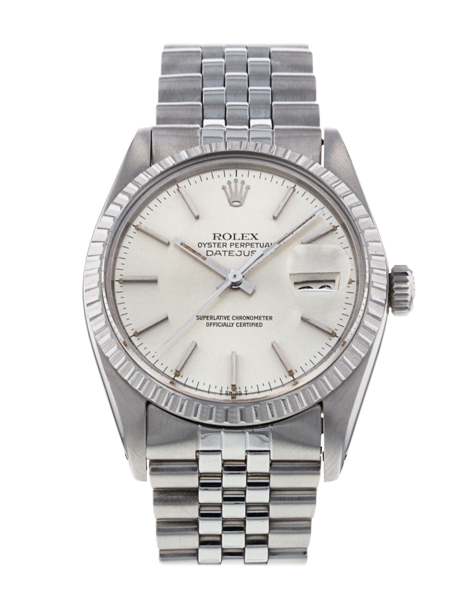 Rolex Datejust 16030 Silver Baton Dial Bracelet Strap