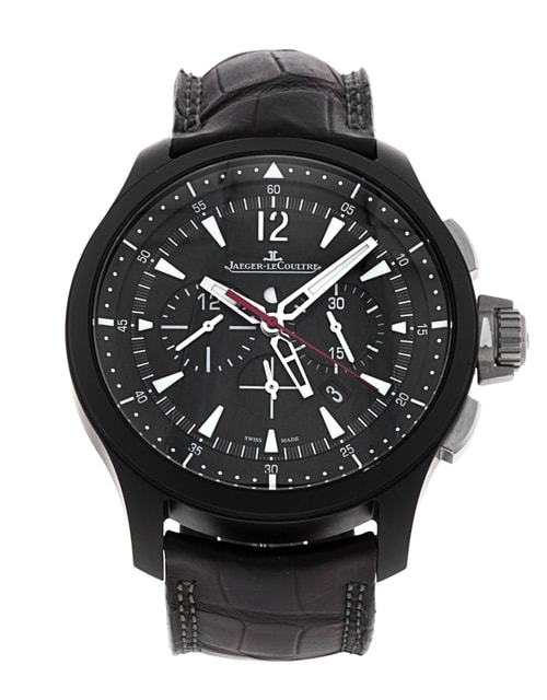 Jaeger LeCoultre Master Compressor Chronograph Black Baton Dial